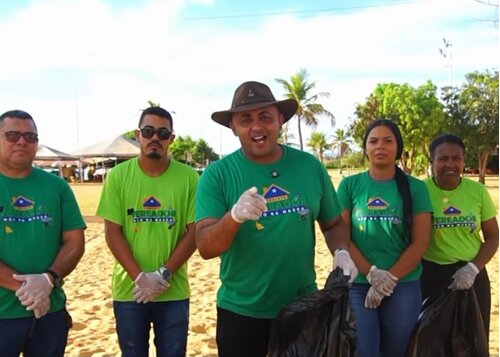 Ação exemplar de Dian Carlos nas praias de Palmas no Dia Mundial do Meio Ambiente