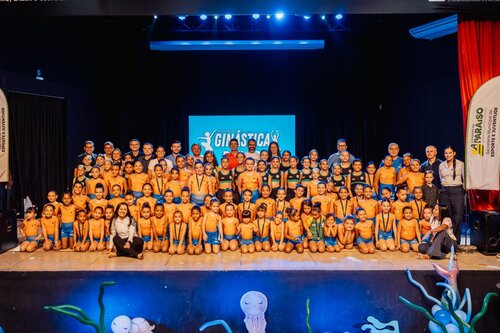 Paraíso realiza grande apresentação de Ginástica Rítmica com participação de mais de 150 crianças
